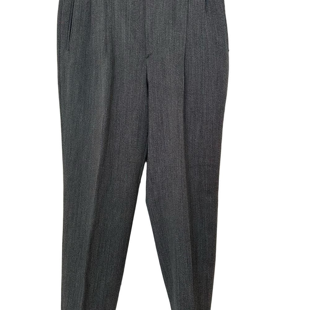 Louis Raphael 100% Wool Pleated Men's Black/Gray Pants Cuffed